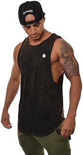 YoungLA Long Tank Tops Men Muscle Shirt Gym Training 306 Bkwsh XL