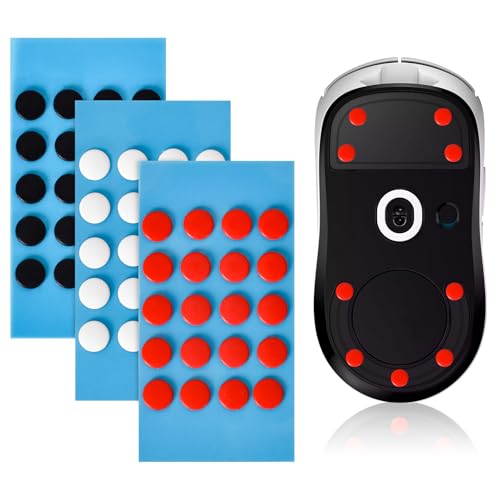 Rylae 60 Stück Mouse Skates Set, Ultra Glatte Maus Skates, Premium Skates für Gaming Mäuse, Abgerundete Kanten, Perfekte Gleiteigenschaften für Gaming, Büro (6mm)