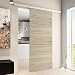 Produktbild inova Holz-Schiebetür 880 x 2035 mm Eiche San Remo Alu Komplettset mit Lauf-Schiene und Quadratgriff
