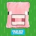 Paladone Minecraft Pig 2-in-1 Cushion Blanket - Officially Licensed Microsoft Travel Blanket, Foldable Soft Fluffy Throw, Gamer Living Room or Bedroom Decor 120cm x 150cm