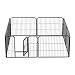 HOMCOM PawHut Parque Mascotas 8 Vallas 80x60cm Jaula Valla Corral con Puerta...