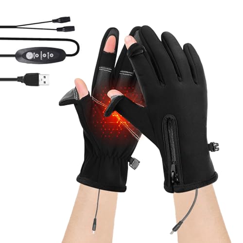 Gants d'hiver thermiques contre le vent et la pluie fine pour cycliste et motard