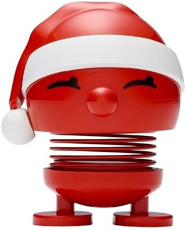 Hoptimist – Skandinavisches Design – Weihnachtsfigur – Small Santa Bimble – Höhe: 8 cm – Rot – Geschenkidee