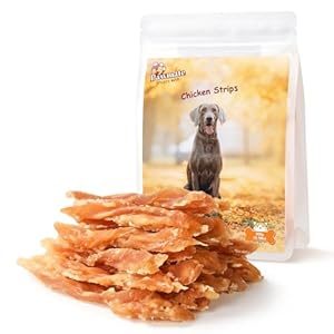 Dog Treats Chicken Jerky Strips for Dogs, Natural Healthy Dog Jekry with Taurine, Real Chicken Twists High Protain Low Fat, Training Rewards Treats for Small Medium Large Dogs 10.6 oz