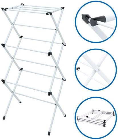 Mabel Home Foldable Clothes Drying Laundry Rack Clothes airer ( White )