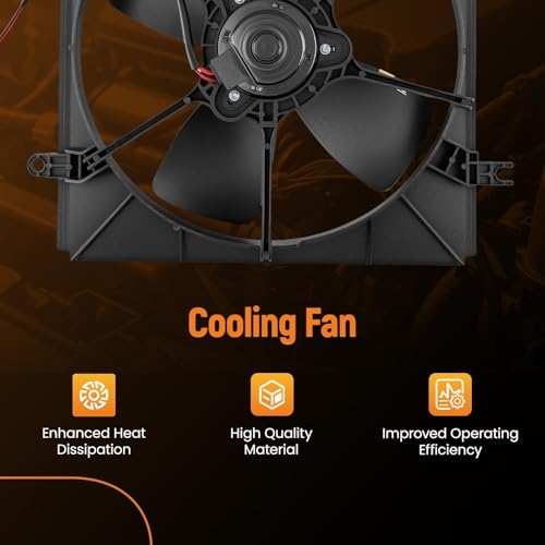 Image of maXpeedingrods 620-230 Radiator Fan Assembly fits for Honda CR-V 1997-2001, 19020P5M004 19030P3F024