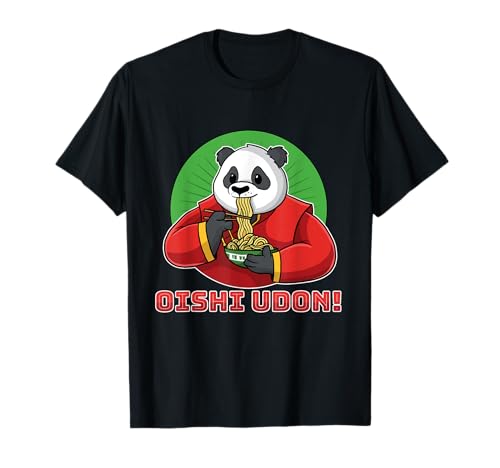 Amoureux des nouilles Udon japonaises Drôle de Panda Oishi R T-Shirt