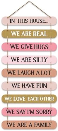 Artvibes House Quotes Printed Mdf Wooden Wall Hanging | Living Room | Office | Home Decor Items | Gifts | Wall Artwork For Hall | Modern Wall Decorative Accessories for Home Decoration (WH_9318N)