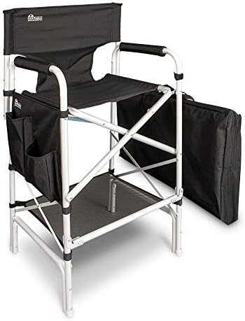 Earth Products Store Heavy Duty VIP Tall Director's Chair (NO Side Table) 31" Seat Height- Two Layers of 600D Fabric for Extra Strength - Comfort w/High Back & Foot Support - 375LBS (MAX Load)