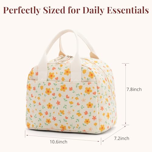 Image of LOVELYWIND Lunch Box for Women Cute Lunch Bags for Women Lunch Tote Bags Reusable Insulated Lunch Box Large Capacity Reusable Insulated Cooler for Work or Travel Gifts or Beach