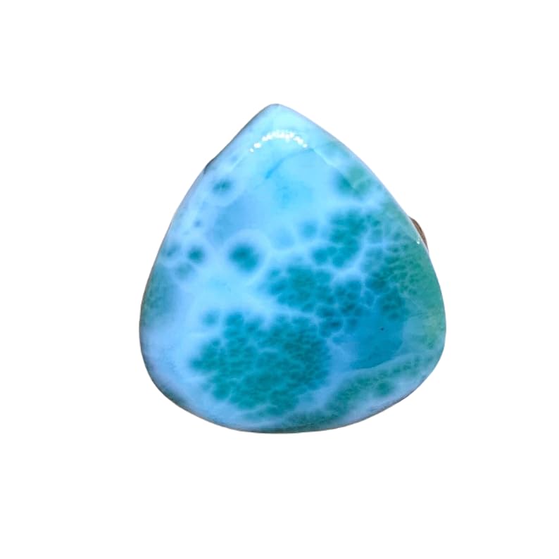 Larimar poire 37x33mm pour fabriquer votre collier artisanal d'été