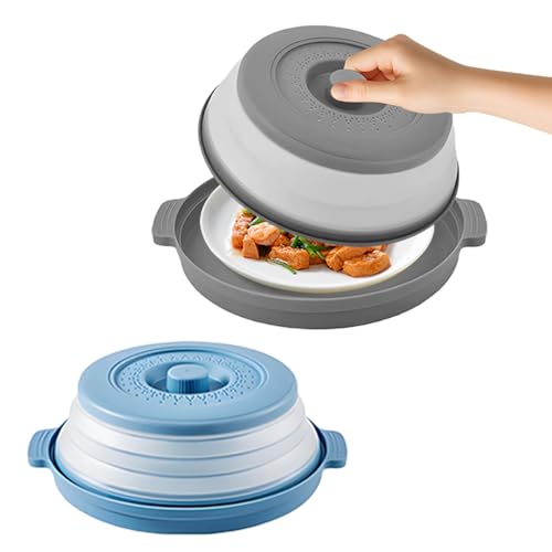 Zyluniy Coperchio Microonde Pieghevole, 2 pezzi Copertura Per Microonde Pieghevole,