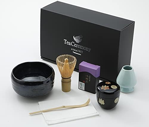 抹茶セット 無添加 京都宇治抹茶 ギフト 初心者 ７点セット 美濃焼 抹茶茶碗（日本製） 上林春松本店 20g（国産茶葉使用） 中棗 徳増茶道具専門店 ＢＯＸ入り 茶道具 Tea Cremony