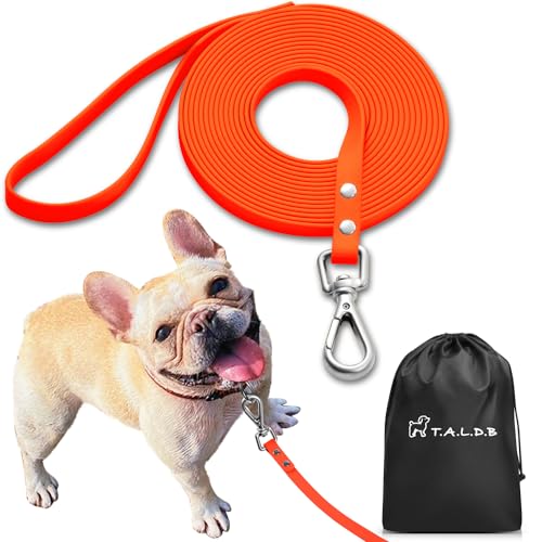 【T.A.L.D.B】【ドッグトレーナー推薦】 リード 犬 ロングリード 犬しつけ用 丈夫 PVC素材 水を弾く 汚れにくい 絡まりにくい 臭わない 散歩 広場 海 川 雪遊び アウトドア キャンプ 【10色展開】 【長さ 1.5m 3m 4.9m 9.2m 15m 20m 】 (オレンジ, 1.5ｍ)