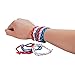 Fun Express 72 Piece Bulk Pack Patriotic 4th of July Wristband Red Blue and White Bracelets for Kids Party Favors