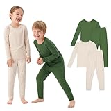 PurComfy SuperSoft Long Sleeve Toddler Pajamas, Premium Bamboo Viscose for Breathable Comfort, Boys & Girls Bamboo PJs, Toddler Long Sleeve Pajama Set, 6 Years