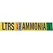 Brady 90455, 8" Dia. Vinyl LTRS VAP Ammonia Low Pipe Marker, 25 Cards