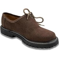German Wear Haferlschuhe Trachtenschuhe Original Handmachart Trachten Lederschuhe aus Wildleder Echtleder Schuhe Dunkelbraun - 45 EU mit 2X Schnürsenkel – Ansicht 9
