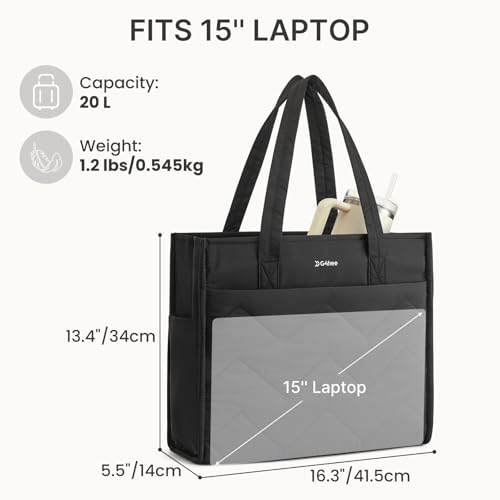 Image of G4Free Tote Bag for Work, Lightweight Structured Large Tote Handbag with Multi-Compartment and 40oz Cup Holder for Women