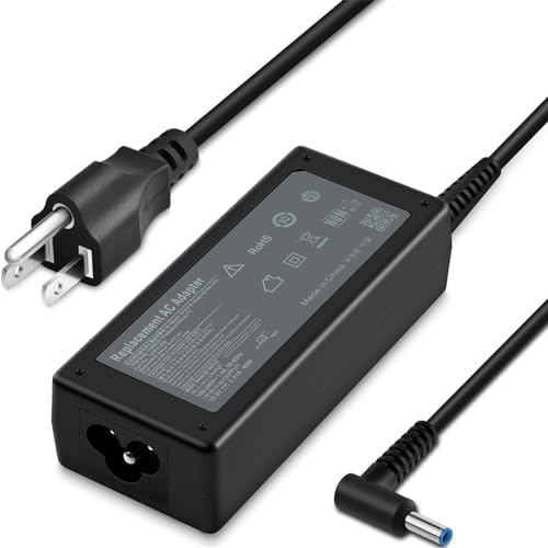 45W Charger for HP Laptop with Smart Blue Tip-Compatible with HP Stream 11 13 14 Pavilion x360 11 13 15 17 Elitebook/ProBook 430 440 450 G3 G4 G5 G6 G7 Envy/Spectre X360 13 15 Notebook Power Supply