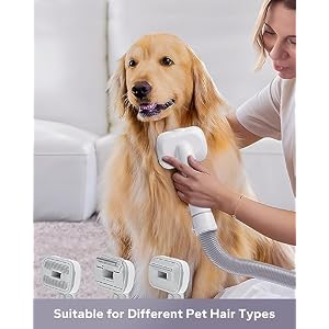 Low Noise Dog Grooming Kit, Dog Grooming Clipper & Vacuum, Pet Grooming Kit with 6 Proven Grooming Tool, Dog Vacuum Brush for Shedding Grooming Low Noise Dog Grooming Kit, Dog Grooming Clipper & Vacuum, Pet Grooming Kit with 6 Proven Grooming Tool, Dog Vacuum Brush for Shedding Grooming