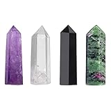 Pierres de Guérison : Cette colonne à 6 facettes est fait de pierre de semi-précieuse. Les pierres de cristal offrent une protection contre le pouvoir négatif et dotaient le porteur d'un pouvoir positif.