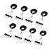 uxcell 8 Pcs 6 in 1 Oval Shape Black Rubber Stopper Bead Fishing Bobber Size S