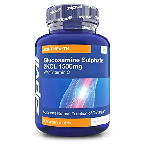 Glucosamine Sulphate 2kcl 1500mg with Vitamin C, 360 Vegan Glucosamine Sulphate Tablets. 12 Months Supply Glucosamine Sulphate 1500mg Cover