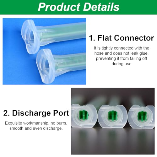 Miniatura 3 de Afasoes 100 Pcs Canulas Para Pegamento Dos Componentes, Cánula Mezcladora Bicomponente Para Plastico, Pistola Bicomponente 50ml, Tubo De Mezcla Ab