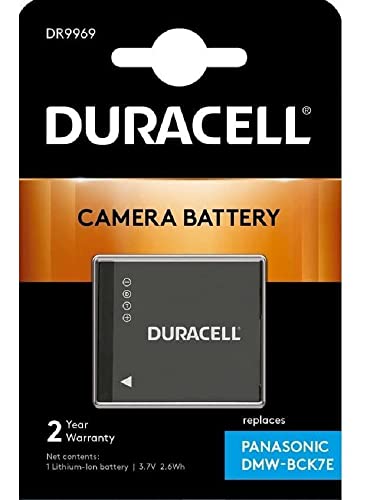 Duracell Dr9969 Batteria Per Panasonic Dmw-Bck7, 3.6 V, 630 Mah, Nero
