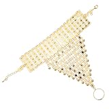 NOLITOY Pulsera de Mano Dorada de Aleación Diseño Étnico Moderno para Mujeres, Accesorio Versátil y Cómodo Adecuado para Conjuntos de Fiesta y Actuaciones de Baile