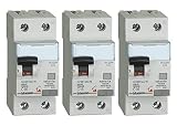 Bticino ASTGC8813AC16 Kit Composto Da 3 Pezzi di Interruttore Magnetotermico Differenziale, Bianco