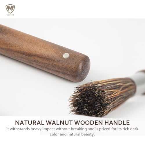 MAGNET Professional Coffee Grinder Cleaning Brush Coffee Brush Handling Accessory Tool Walnut Brush Handle Synthetic Bristle with magnetic snap for Camping Home Kitchen Barista by M MAGNET - Used condition - Image 7