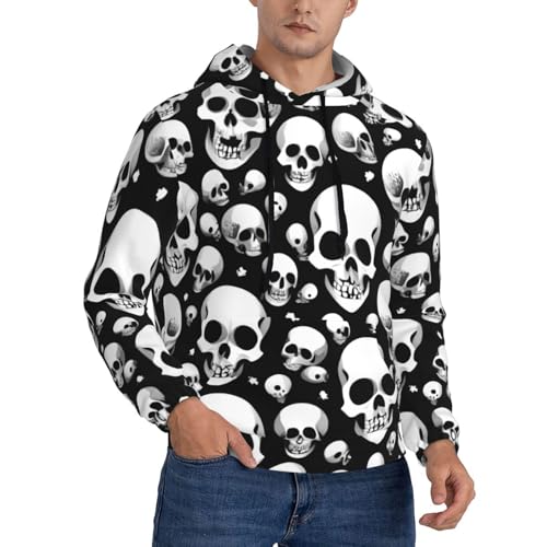 Sweat à capuche homme imprimé crânes idéal pour vos sorties urbaines