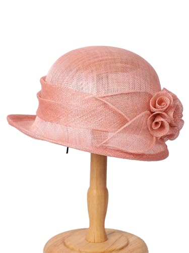 Sombrero fascinator de novia con velo y plumas miniatura 5