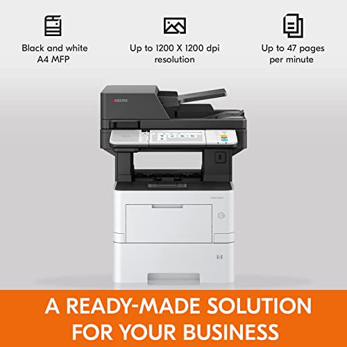 Kyocera Ecosys Ma4500Ix All-In-One Monochrome Laser Printer (Print/Copy/Scan), 47 Ppm, Up To Fine 1200 Dpi, Gigabit Ethernet 7 Inch Touchscreen Panel, 512 Mb #TOP1
