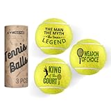 CybGene Tennis Gifts, Set of 3 Unique Tennis Balls with Gift Package, Perfect for Tennis Teammate, Partners - Men/Boys