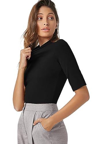 PrinStory Womens Tops Summer Short Sleeve Shirts Business Dressy Casual Pullover Tops for Women 2025 Trendy3