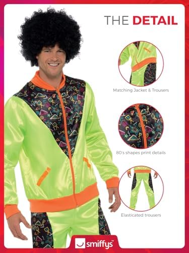 Smiffys Men's Retro Shell Suit Costume, Mens