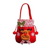 XZincer Bolsas Bolsas de Dulces de Navidad con cordón Mochila de Saco de Santa para favores de Fiesta de Navidad. Recipiente Cristal Horno Cuadrado (B, One Size)