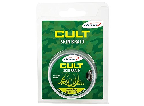 Climax Cult CARP Skin Braid 15m 20/30lb Camou Brown Hooklink Vorfachmaterial Braid Größe 20lb / 9,1Kg Cover