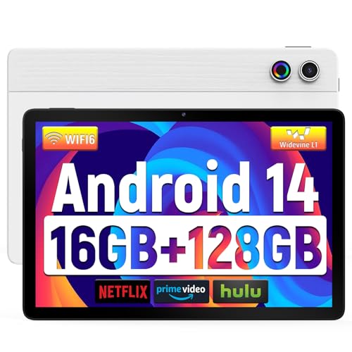 Tablet, Android 14 Tablet 11 Zoll, 16(4+12) GB RAM 128GB ROM 1TB TF Expandable, Widevide L1, Octa-Core Processor, 1280*8...
