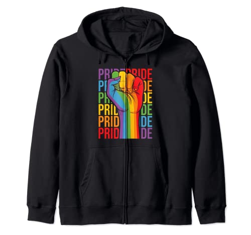 Orgullo Gay Rainbow Orgullosamente orgulloso de apoyo fuerte regalo de igualdad Sudadera con Capucha