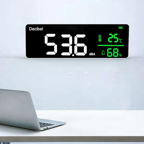 Sonomètre mural LED pour studio et bureau : mesure de bruit et température