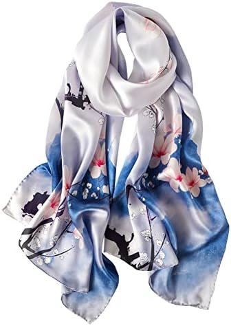 STORY OF SHANGHAI Womens 100% Natural Mulberry Silk Scarf Multi-use Scarves for Ladies