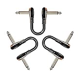 Getaria Guitar Patch Cables Right Angle 1/4 Instrument Cables for Guitar Effect Pedals-(2.36 inch,6cm)