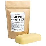 Unrefined Cocoa Butter - Use on Pregnancy Stretch Marks, Make Moisturizing Lotion, Chap Stick, Lip Balm and Body Butter - 100% Pure, Food Grade, Smells Like Chocolate - 8 oz by Better Shea Butter
