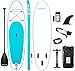 Soopotay Aufblasbares Paddelbrett für Erwachsene, aufblasbares Stand Up Paddle Board, 25,4 x 81,3 x 15,2 cm, SUP Board Paket mit allem Zubehör