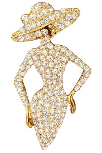 Lady Brooch Elegant Pin Charm Jewelry Gift