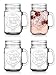 Glaver's Mason Drinking Jars – Set of 4, 15.25 Oz Clear Glass Jar with Handle and Lid. – Ice-Cold Drink Glassware Logo – Glass Mugs Ideal for Cold Beverages, Juice, Smoothie, Cocktails.